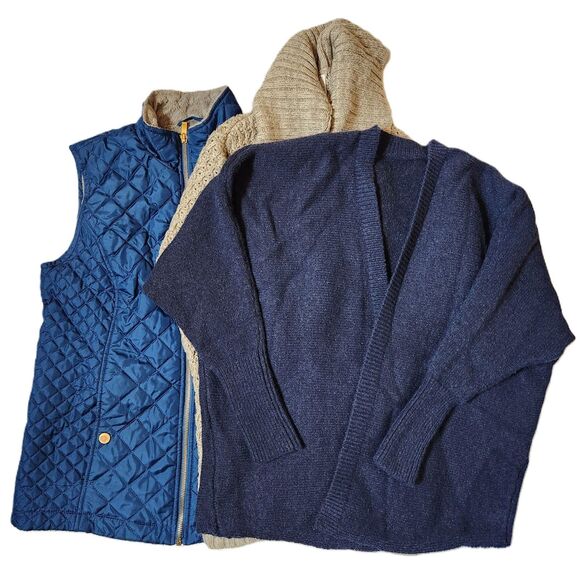 3-Piece Women's Small Bundle – Vest & Cardigans for Cold Weather - Picture 1 of 15